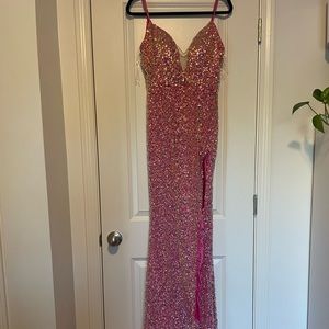 Pink Sequin Gown
